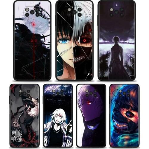 Back Case for Xiaomi Poco X3 NFC F1 F3 M3 X3 Pro TPU Cover for Redmi Note 8 8T 9 9T 9S 10 Pro Soft Phone Shell anime Tokyo Ghoul