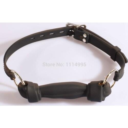 2019 Oral sex Black silicone rope liked gag, sex toys mouth plug, dog Bone gag for adult game sex products KX10