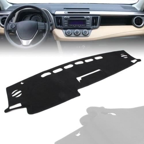 Black Auto Dash Mat Dashboard Cover Dashmat For Toyota RAV4 RAV 4 2013 2014 2015 2016 2017 2018 LHD