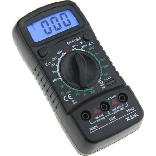 New XL830L LCD Digital Multimeter Ammeter Voltmeter Ohmmeter Electric Handheld Multitester AC/DC Volt Meter Tester Tool Yellow