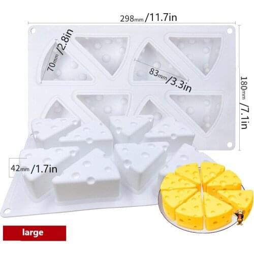 Cheese Shaped Cake Mold Baking Dessert Ring Art Mousse 3D Silicone Mould Pan Pastry Tools Cake Decoration Kitchen Accessories