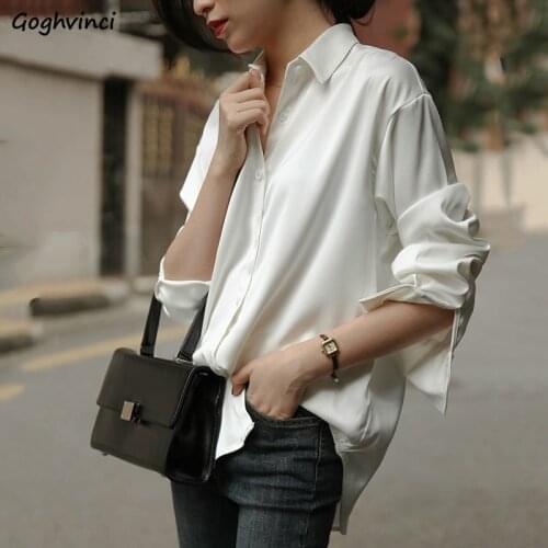 Goghvinci Womens Satin Shirts