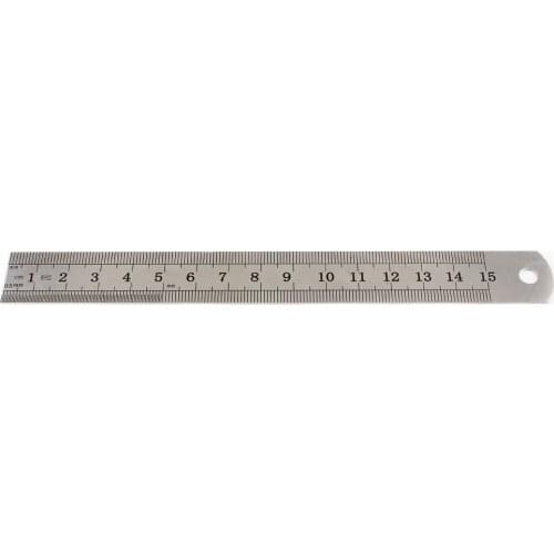 Hot 15cm 6 Inch Stainless Metal Ruler Measuring Tool