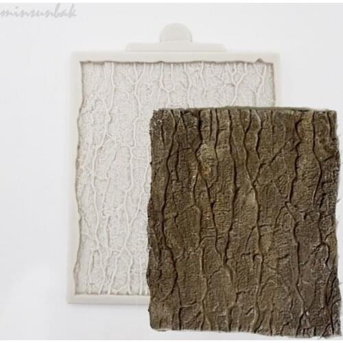 Minsunbak Cake Tools Simulation Bark Silicone Mold DIY Cake Decorated Chocolate Baking Tools