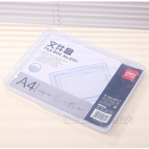 File Box A4 Transparent Plastic File Box Folder for Documents box Document Organizer Paper File Folder Paper Folder