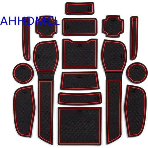 Car Door Slot Pad Cup Armrest Storage Pad Anti-Slip Mat Carpet Rug For Nissan Qashqai 2019