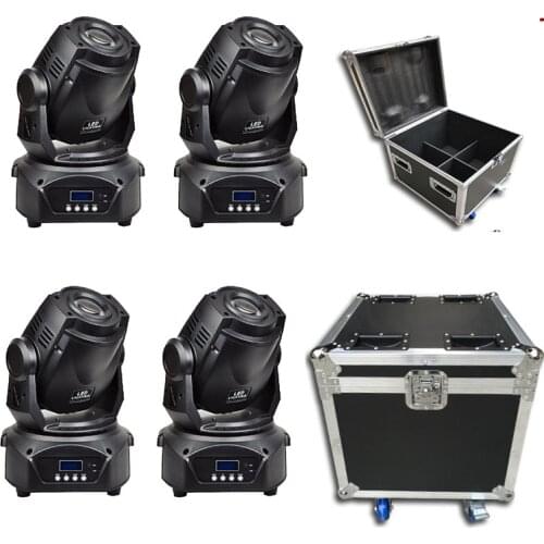 Flight case packed 4pcs/lot music lighting 90W gobo projector dj disco lyre mobile prism led moving head 90w led moving heads