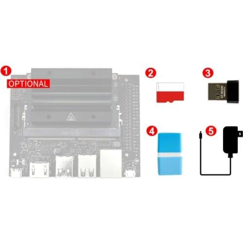 NVIDIA Jetson Nano 2GB Kit Acce A/ Acce B / Acce C, Micro 64GB SD Card/ Camera/ 7" IPS display, US/EU/UK Power Supply