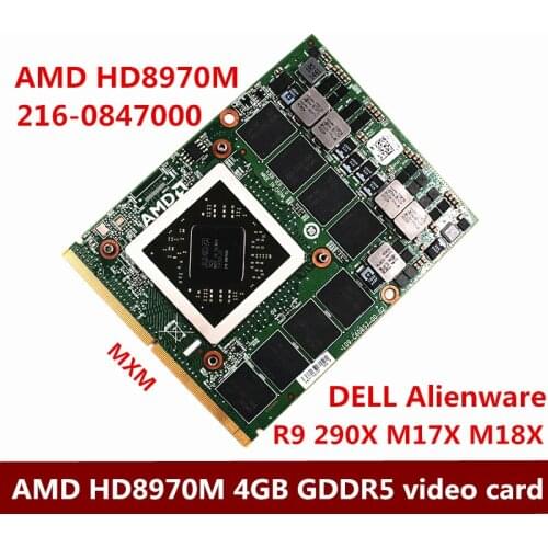 Original AMD HD8970M 4GB GDDR5 MXM Video Card Game Card Alienware R9 290X M17X M18X