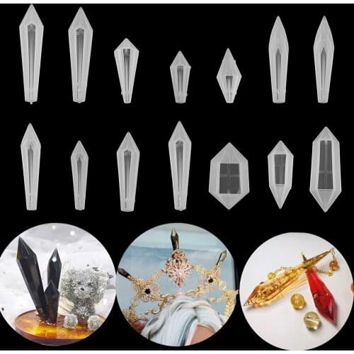 1pcs Crystal Pendulum Pendant With Hole Silicone Mold Jewelry Tool UV Epoxy Resin Molds For Jewelry Finding Making Tool