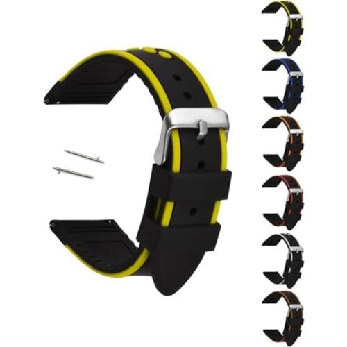20mm 22mm 24mm Silicone Sport Watch Strap Men Women Replacement Smart Watchband Waterproof Bracelet for Samsung S4 S3 S2 Huawei