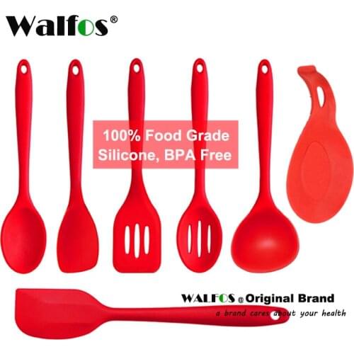 Walfos Silicone Kitchenware Cooking Utensils Set Heat Resistant Kitchen Non-Stick Cooking Utensils Baking Tools