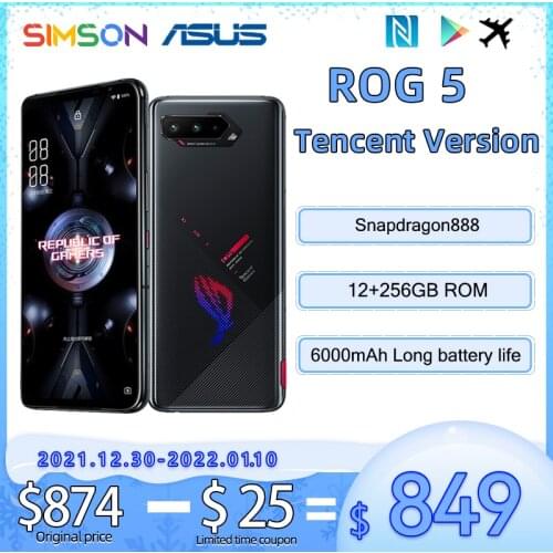 NEW ROG Phone 5 Snapdragon888 8/12/16G RAM 128/256G ROM 144Hz Samsung AMOLED Screen 6.78" 6000mAh Large Battery 5G Gaming Phone
