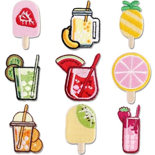 Summer Children Stripes for Clothing Patch Badges Thermal Stickers Applique Embroidered Iron on Transfers Patches for Clothing