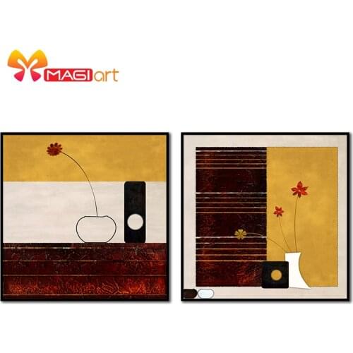 Cross stitch kits Embroidery needlework sets 11CT water soluble canvas patterns 14CT abstract flowers arrangment-NCMF145