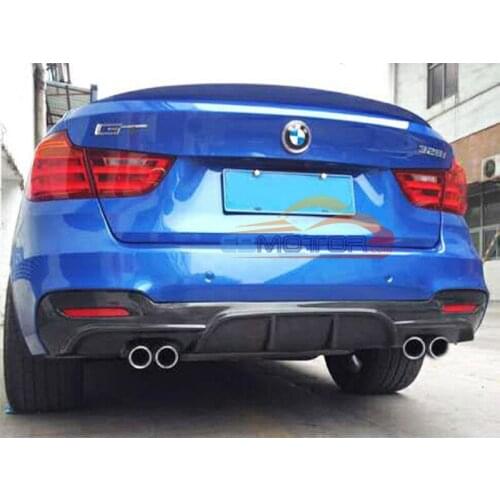 Real Carbon fiber F34 GT P style rear diffuser for BMW 3-series GT bumper 2014UP B234