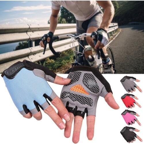 1 Pair Of Anti-skid Sun-proof Half Finger Breathable Gloves Mountain Bike Outdoor Bicycle Motorcycle Cycling Running Gloves