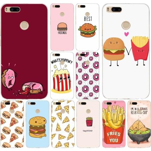 14AS BFF Best Friends Fries burger Soft Silicone Tpu Cover phone Case for Xiaomi MI A1 A2 A3 6 8 9 SE lite