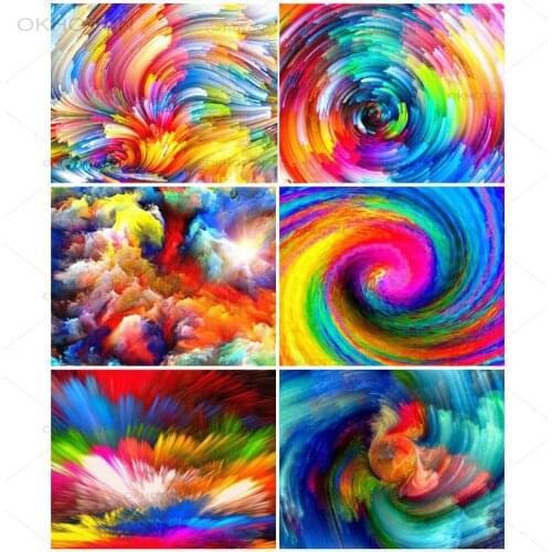 Abstract Spray Ink Diamond Painting Embroidery Cross Stitch Geometric Patterns Diamond Mosaic Art Handmade Gift Home Decor