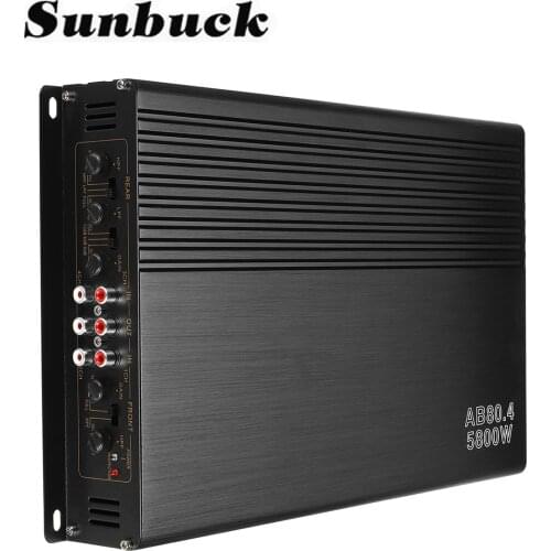 5800W Car Home Audio Power Amplifier 4 Channel 12V Car Digital Amplifer Car Audio Amplifier Subwoofer Aluminum Alloy Thin Design