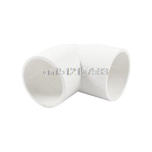 White 50mm x 50mm 90 Degree Equal Elbow PVC Pipe Coupling Connector