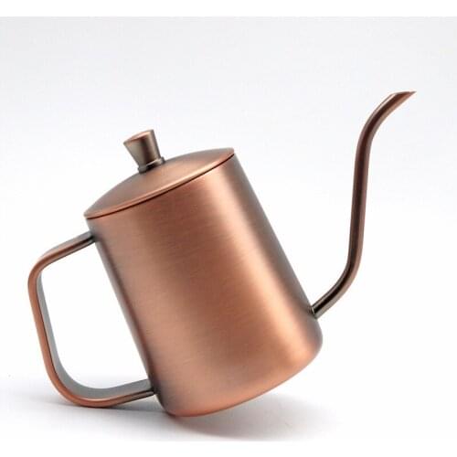 Free shipping 304 Stainless Steel Long Narrow Spout Coffee Pot Gooseneck Kettle Hand Drip Swan Neck Thin Mouth Multicolor
