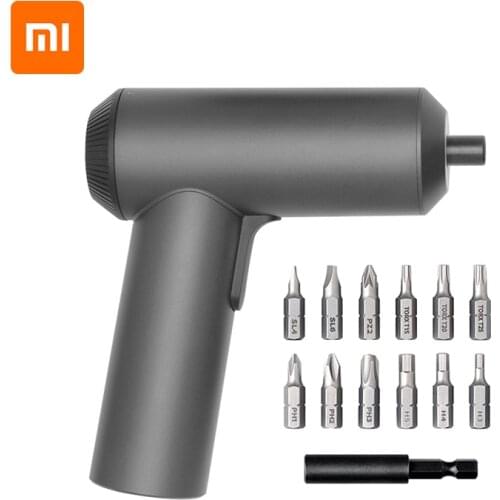 Xiaomi MIJIA Electric Screwdriver Cordless 3.6V 2000mAh Li-ion 5N.m Torque With 12 Pieces S2 Screw Bits Smart Home Tools Set