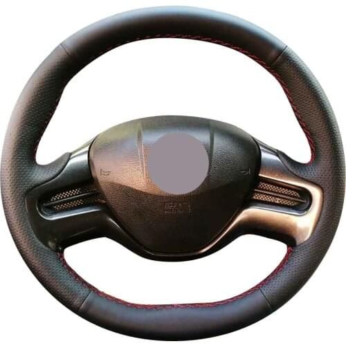 Black Synthetic Leather Car Steering Wheel Cover for Honda Civic Old Civic 2006-2009
