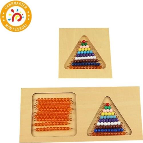 Baby Toy Montessori Materials Bead Stair Tray Learn Number Math Toy Teaching Aid Early Education Preschool Toys