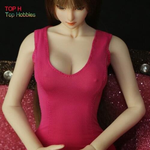 JODOLL 1/6 Scale Sexy Rose Evening Dress Clothing Accessories For 12" Phicen Verycool jo jo Female Action Figure Seamless Body