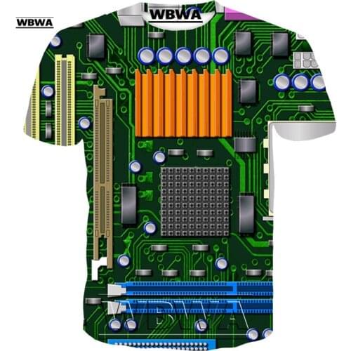 Electronic Chip Hip Hop T Shirt Men Women 3D Machine Printed Oversized T-shirt Harajuku Style Summer Short Sleeve Tee Tops09