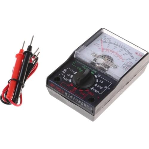 MF-110A Electric Analog Multimeter Multitester Portable Voltmeter Ammeter AC / DC Voltage Current OHM Multi Meter Tester New