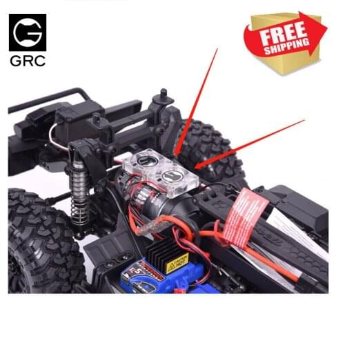 Model car GRC Thermal Sensing Radiator Motor Motor Transparent Cooling Fan for TRX4 Tra trx-4 Crawler Drift 1/10 rc car