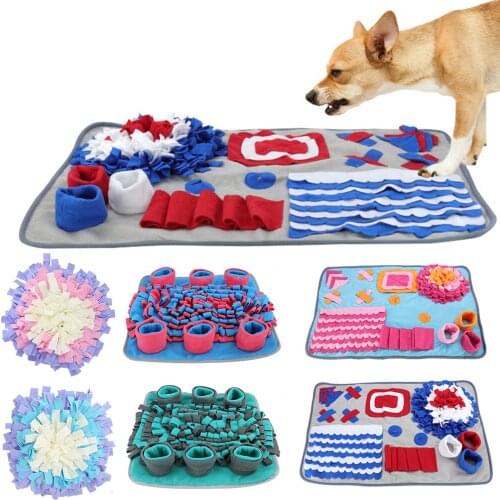 Dog Snuffle Mat Pet Nosework Training Puzzle Toy Relieve Stress Puppy interactive Sniffing Blanket Anti Choke Pets Feeder Pad