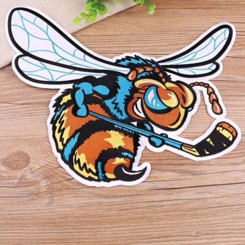 PGY Animal series Cheap and high quality Bumblebee patches iron on para shirt bag clothes jacket Embroidered badge Free Delivery