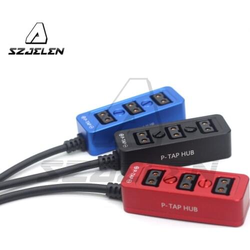 ARRI mini EXT 1B 7pin 12V power out to 3-Port Dtap Female Ptap Splitter Cable Metal shell DTAP power distributor