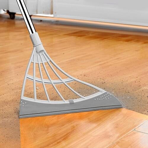 Rubber Broom Hand Push Sweeper Magic Floor Wiper Squeegee for Floor Cleaning Floor Squeegee Sweeping Brush Pet Hair Broom