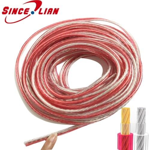 UV z01 Transparent plastic 100-600core PVC Electrical Wire Audio Cable Connector Fever Speaker Sable Speaker Wire pure Copper