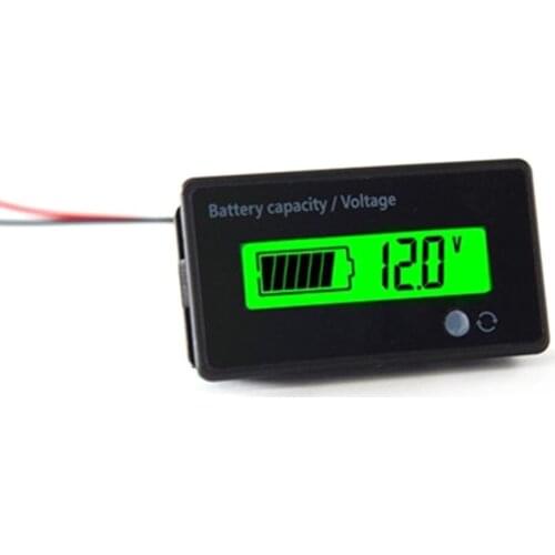 Universal Waterproof 6-63V Digital LCD Display Acid Lead Lithium Battery Capacity Voltage Indicator Tester Device