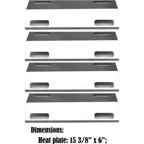 BBQ Parts 99351(4-pack) Stainless Steel Heat Shield Replacement Heat Plate for Ducane Gas Grill Models
