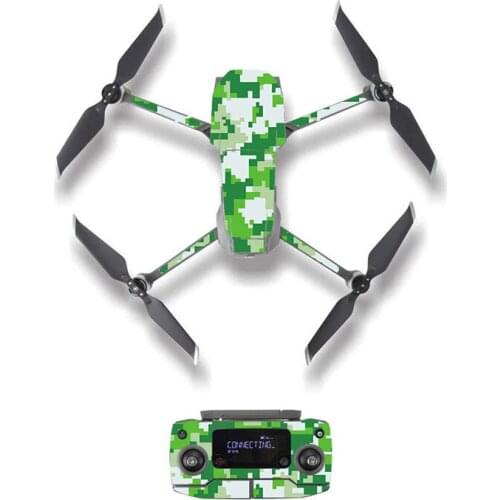 Mosaic Camouflage Style Skin Sticker for DJI Mavic 2 Pro & Zoom Drone Body Remote Controller Battery Protection Film M20114