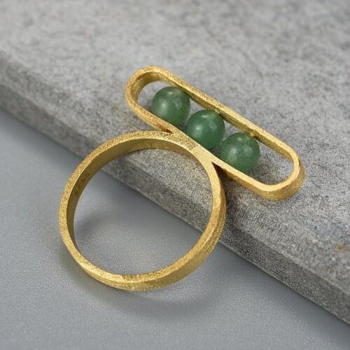 Jade Ring Gold and Silver 925 Rings Women Personality 925 Silver Ring Finger Ring Simplicity Frosting 925 Sterling Silver Female