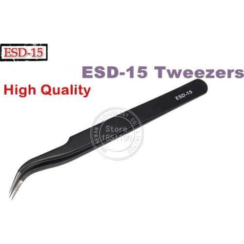 1pcs ESD 15 ESD-15 BGA Safe Anti-Static Tools Tweezers Highly Commend Repairing Maintenance Tools