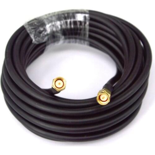 2 piece/lot 5M SMA Male to SMA Male Antenna Extension Connector RG58 Wifi Extend Cable