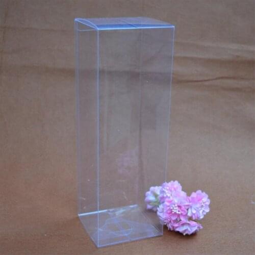 50pcs PVC Clear Transparent Candy Gift Box Birthday Wedding Favor Holder Chocolate Candy Sweet Candy Jewelry Plastic Packing Box
