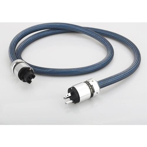 Audiocrast P112+DW15 Silver Plated Hifi Audio Power Cable Audiophile Power Cord with US Plug