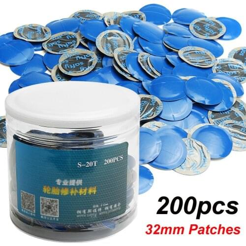 50/100/150/200Pcs 32 Mm Automotive Rubber Wired Tire Puncture Repair Mushroom Plug Repair Kit Thickened Tire Cold Repair Film