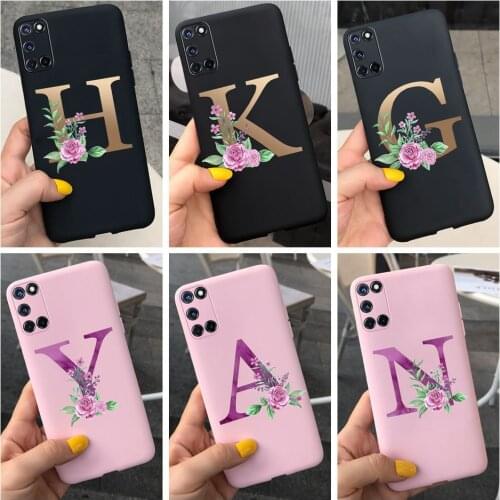 For OPPO A52 A92 A72 Case 26 Letter Silicon Soft TPU Cover For OPPO A 52 72 92 Phone Cases for OPPO A92 OPPO A72 OPPO A52 Coque