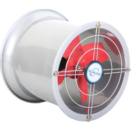 Duct diagonal flow fan cylinder industrial exhaust ventilation fan mute kitchen exhaust fan 220/380V