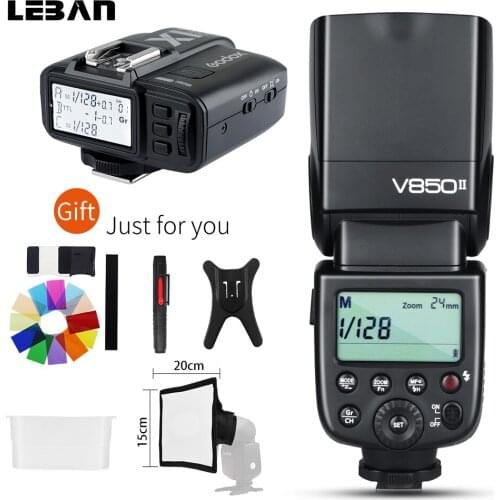 Godox V850II GN60 w/ Li-ion Battery 2.4G Wirless X System Speedlite Flash + X1T-C Trigger Transmitter for Canon with Gift kit